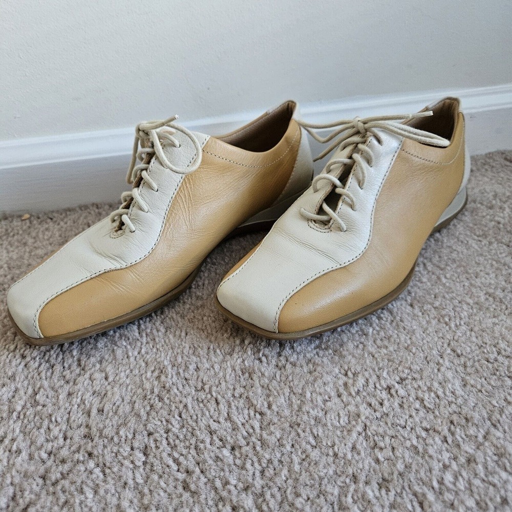 Calçados Femininos Two Tone Soft Leather Driving Shoes Brazilian Womens Sz 7.5